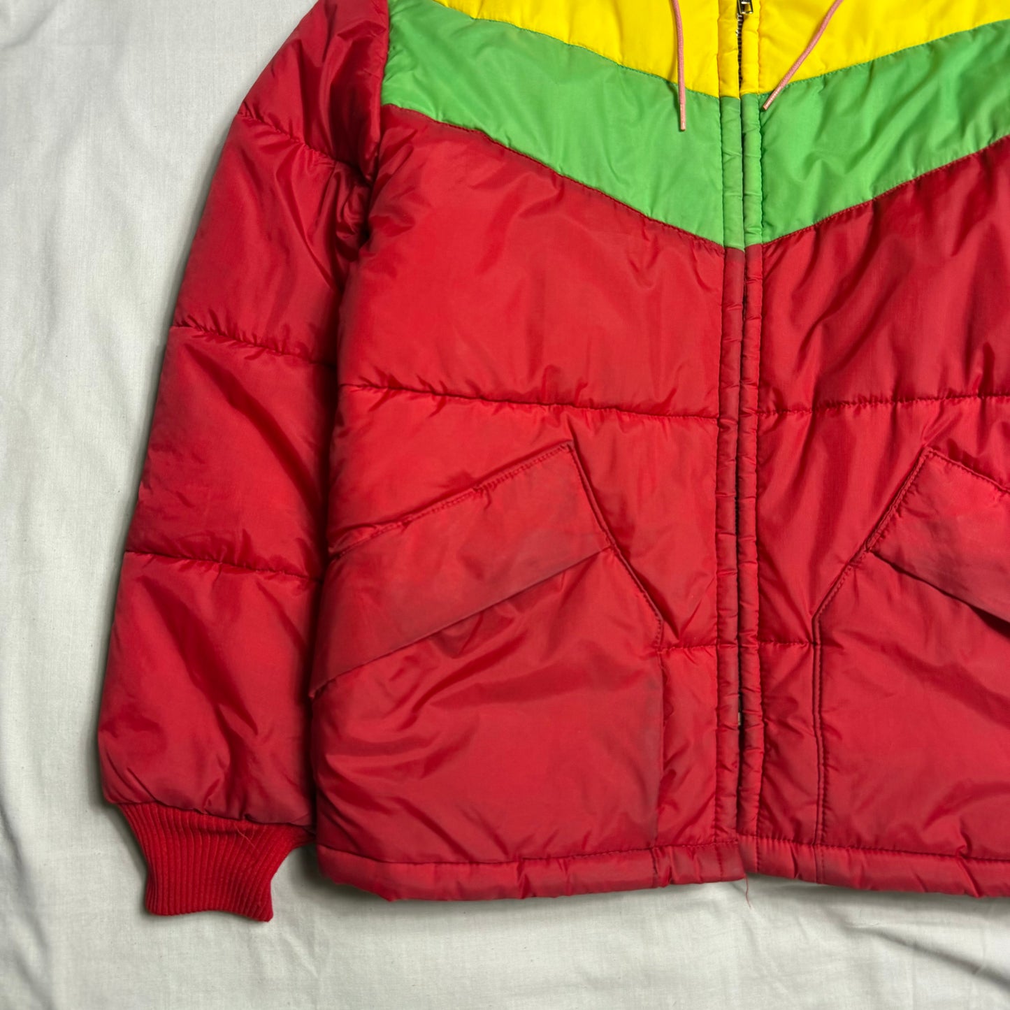 Colour Block Puffer Coat 11-12 Years