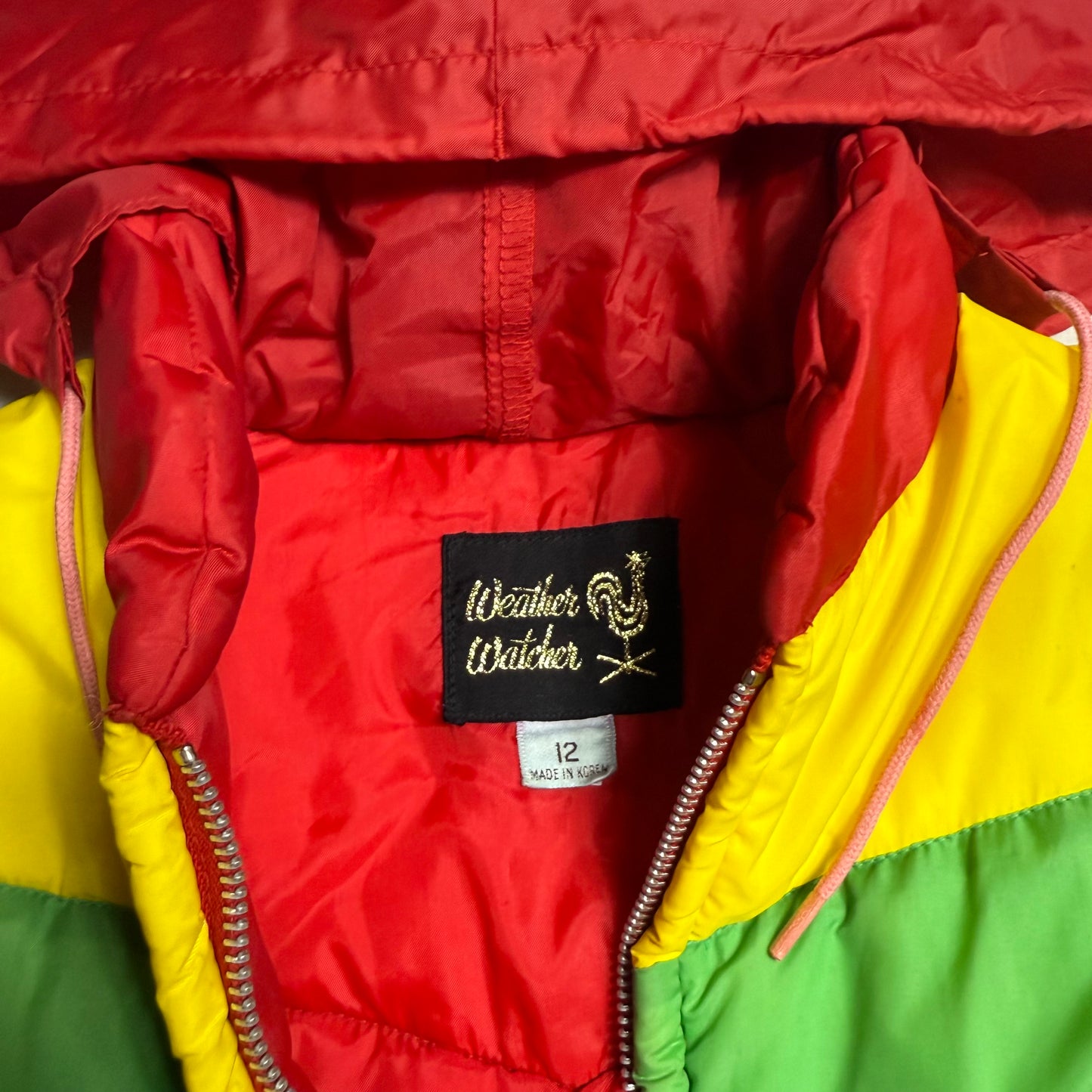 Colour Block Puffer Coat 11-12 Years