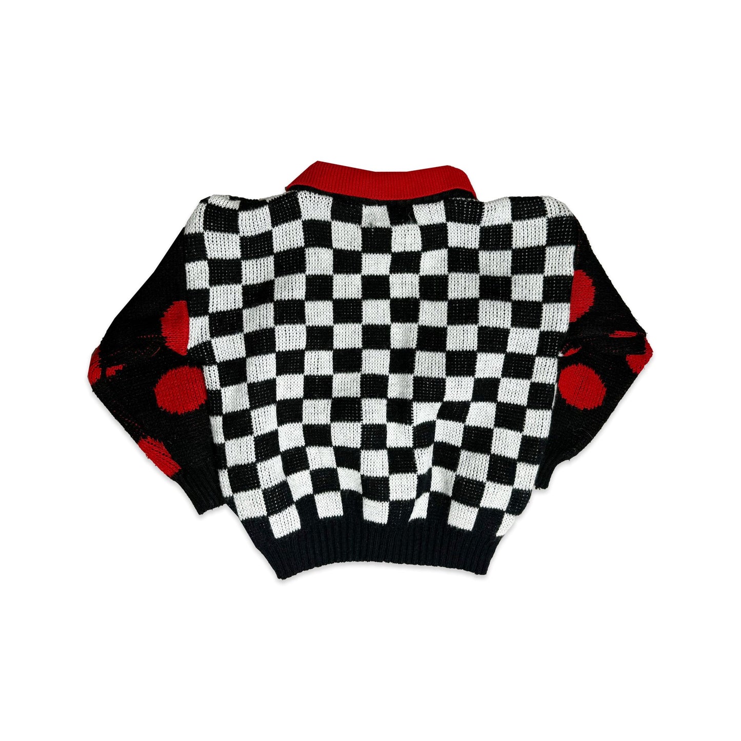 Checkerboard Polka Dot Knit Jumper 5 - 6 Years New Arrivals Winter Checkerboard_Polka_Dot_Knit_Jumper_5 - 6_Years_349 - Secondly