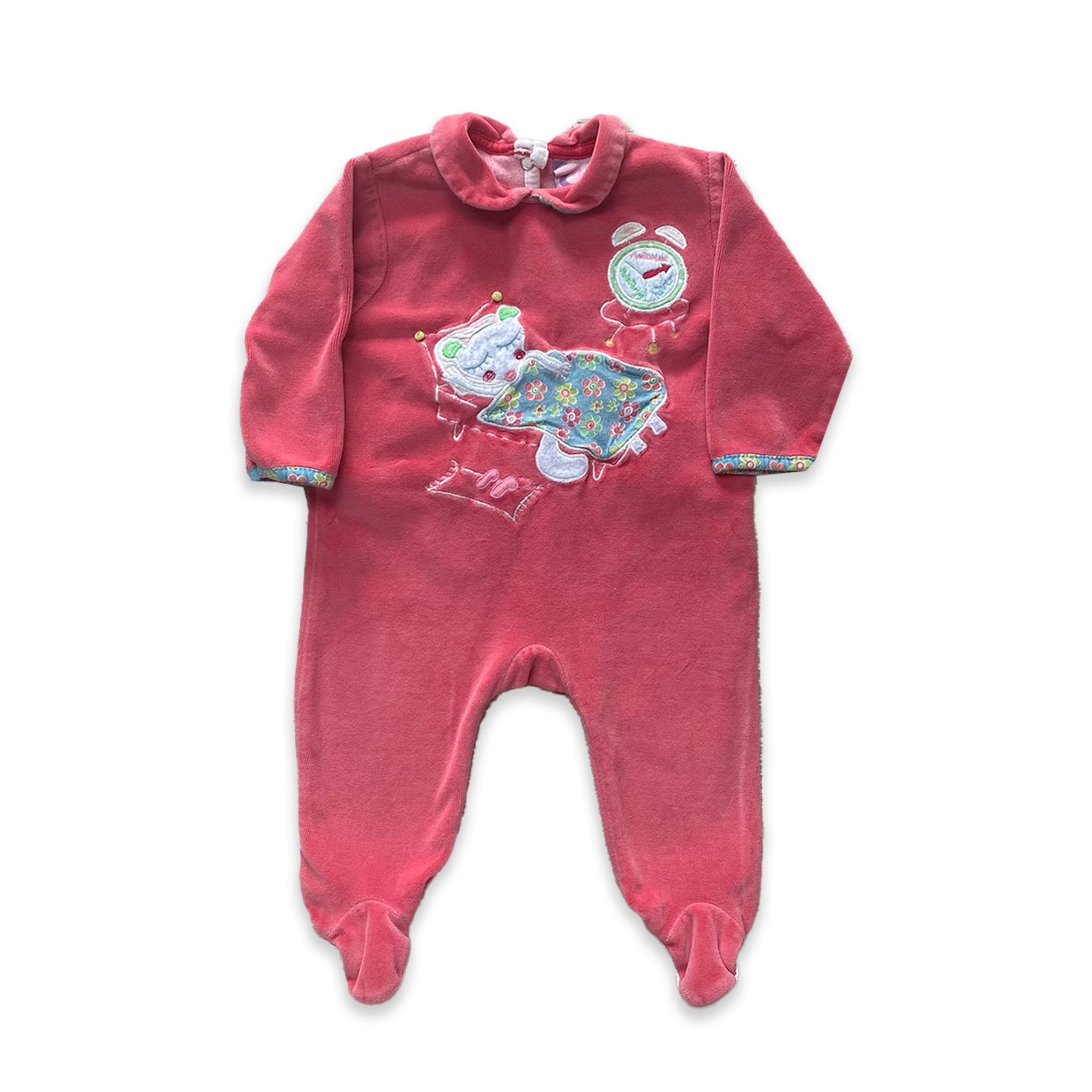 Embroidered Mouse Sleepsuit Onesie All in one Embroidered Footed - Secondly