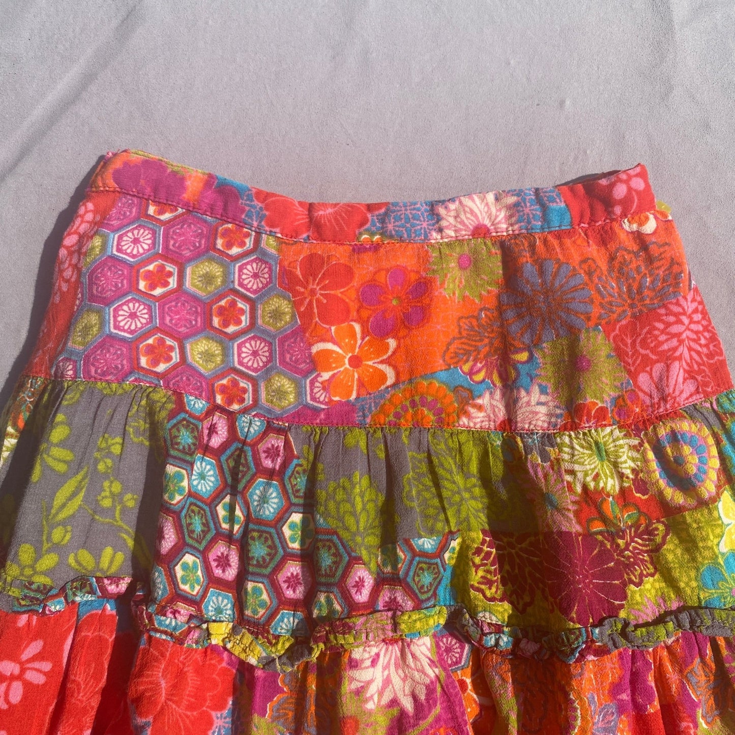 Floral Tiered Summer Skirt 6 - 7 Years Floral_Tiered_Summer_Skirt_205 - Secondly