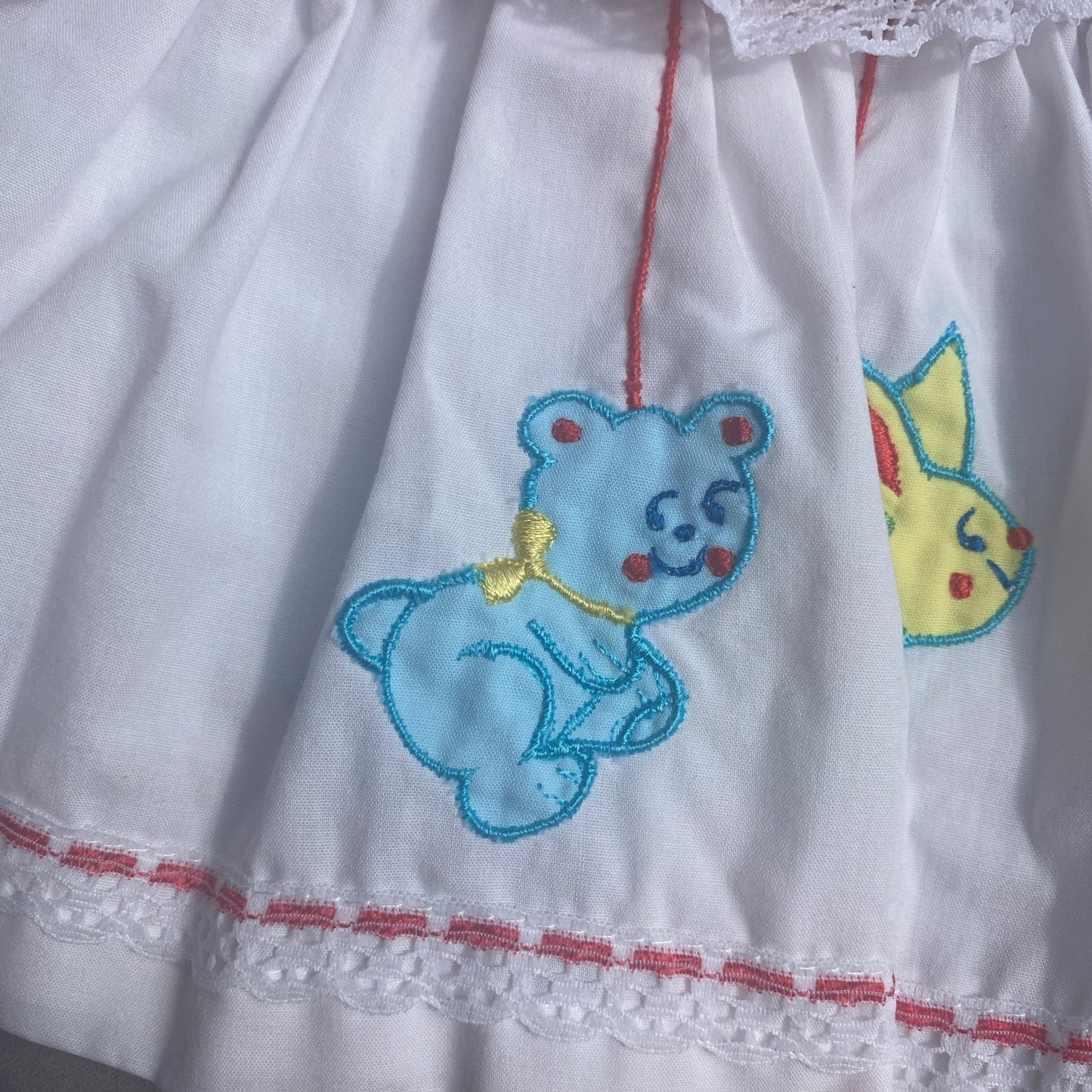 Gingham Embroidered Prairie Top 0-3 Months Summer - Secondly