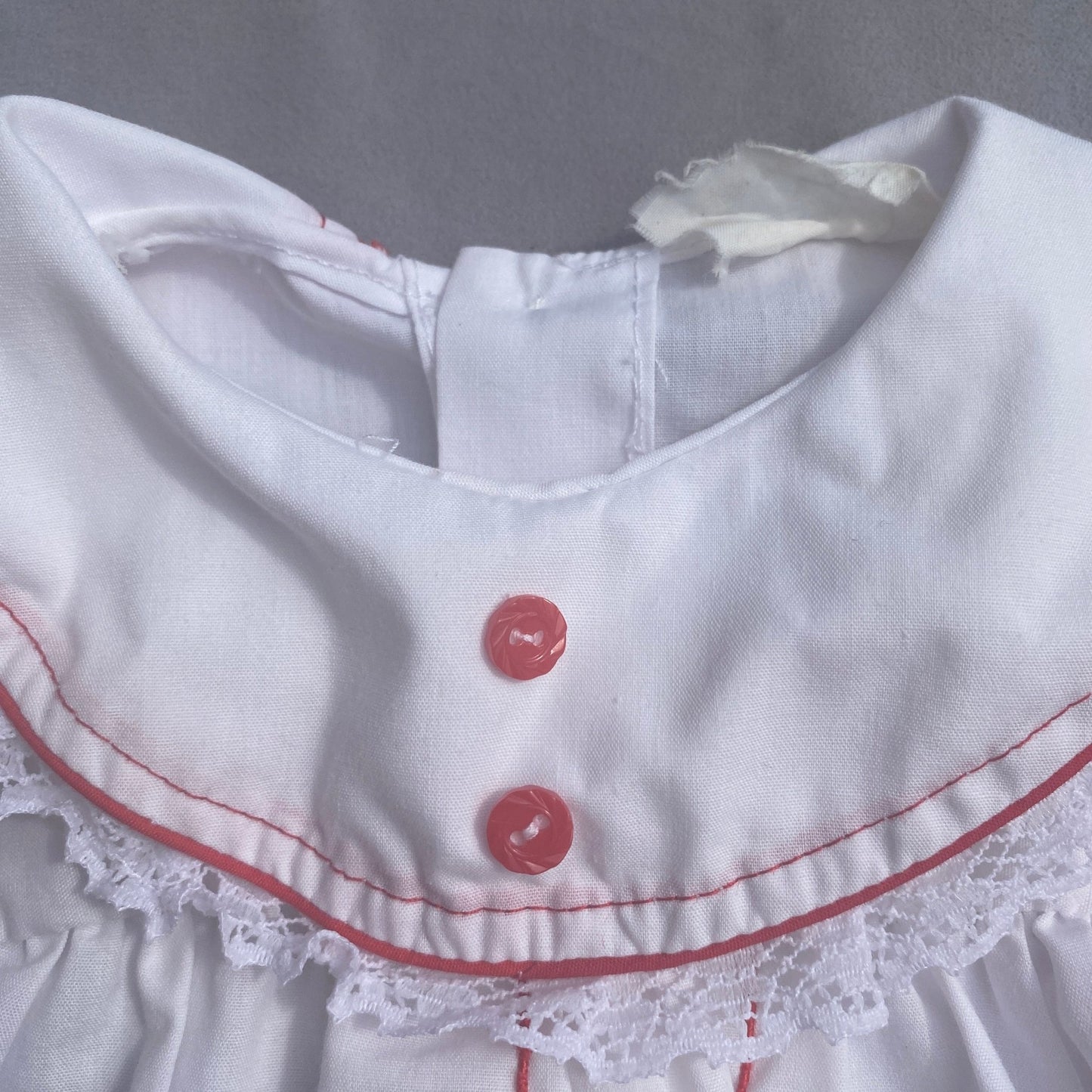 Gingham Embroidered Prairie Top 0-3 Months Summer - Secondly