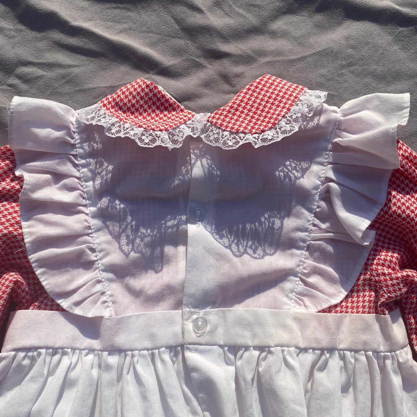 Gingham Prairie Frill Embroidered Dress 2 - 3 Years Gingham_Prairie_Frill_Embroidered_Dress_144 - Secondly