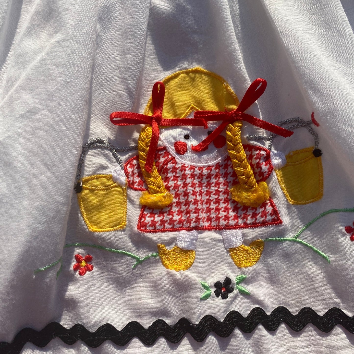 Gingham Prairie Frill Embroidered Dress 2 - 3 Years Gingham_Prairie_Frill_Embroidered_Dress_144 - Secondly