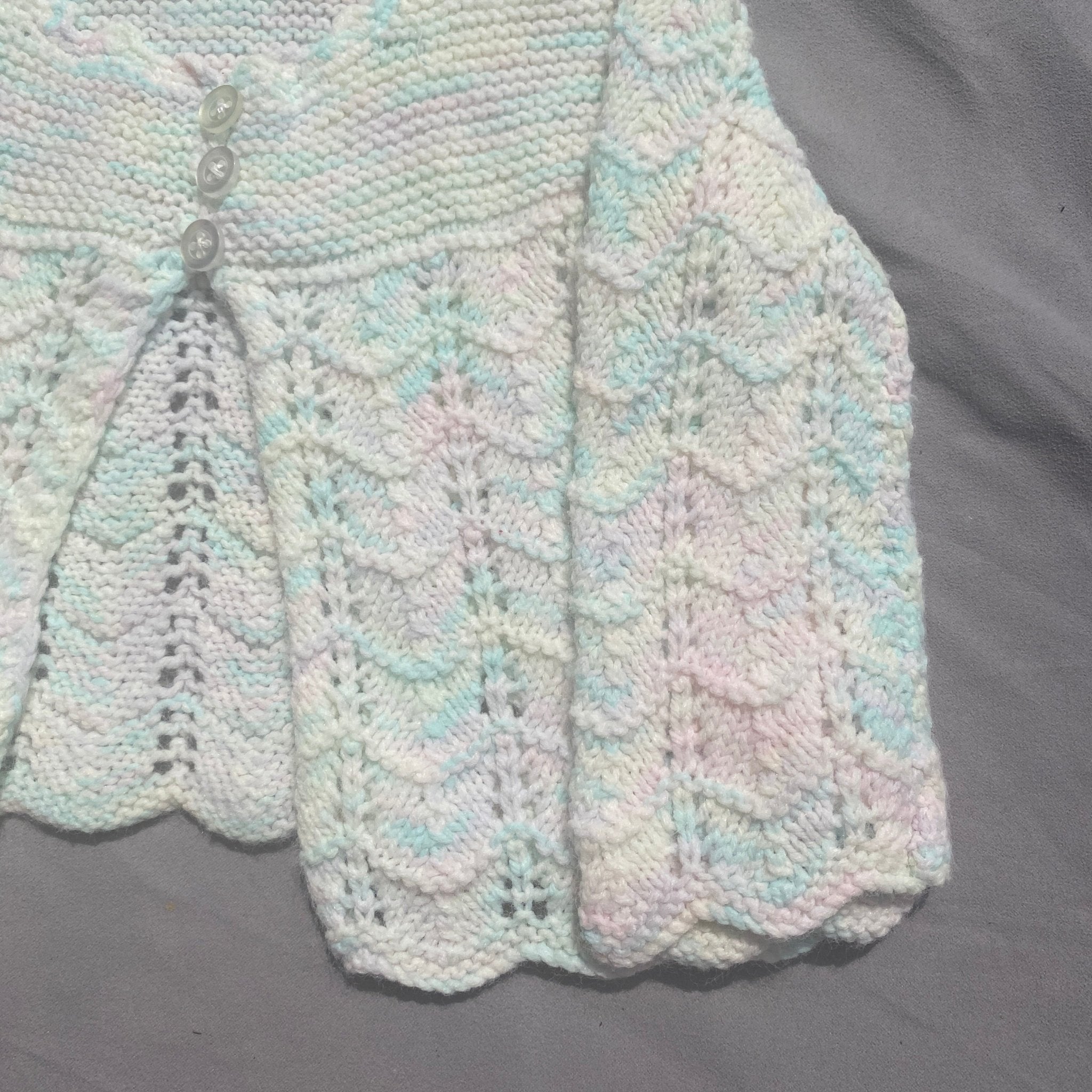 Handmade Multicoloured Vintage Cardigan 6-9 Months Summer - Secondly