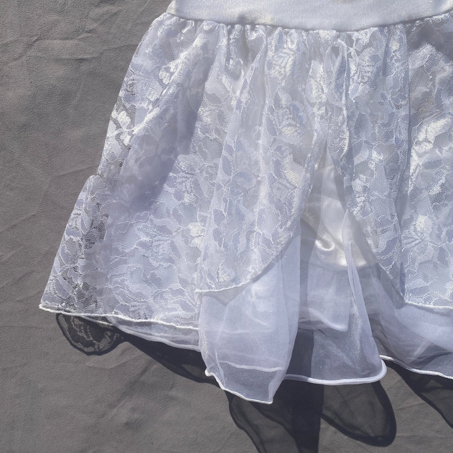 Ivory Bow Lace Leotard Dress 2 - 3 Years Ivory_Bow_Lace_Leotard_Dress_139 - Secondly