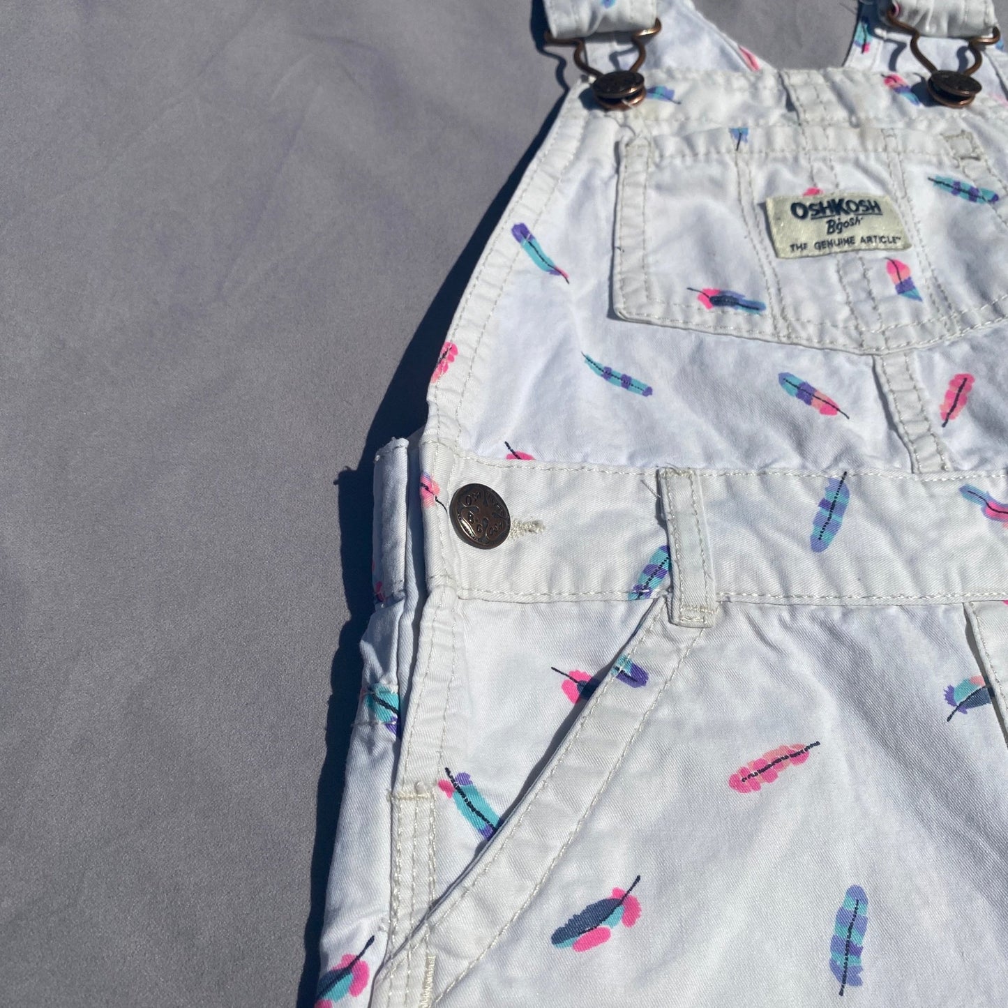 OshKosh B'Gosh Feather Print Dungarees 18 - 24 Months OshKosh_B'Gosh_Feather_Print_Dungarees_244 - Secondly
