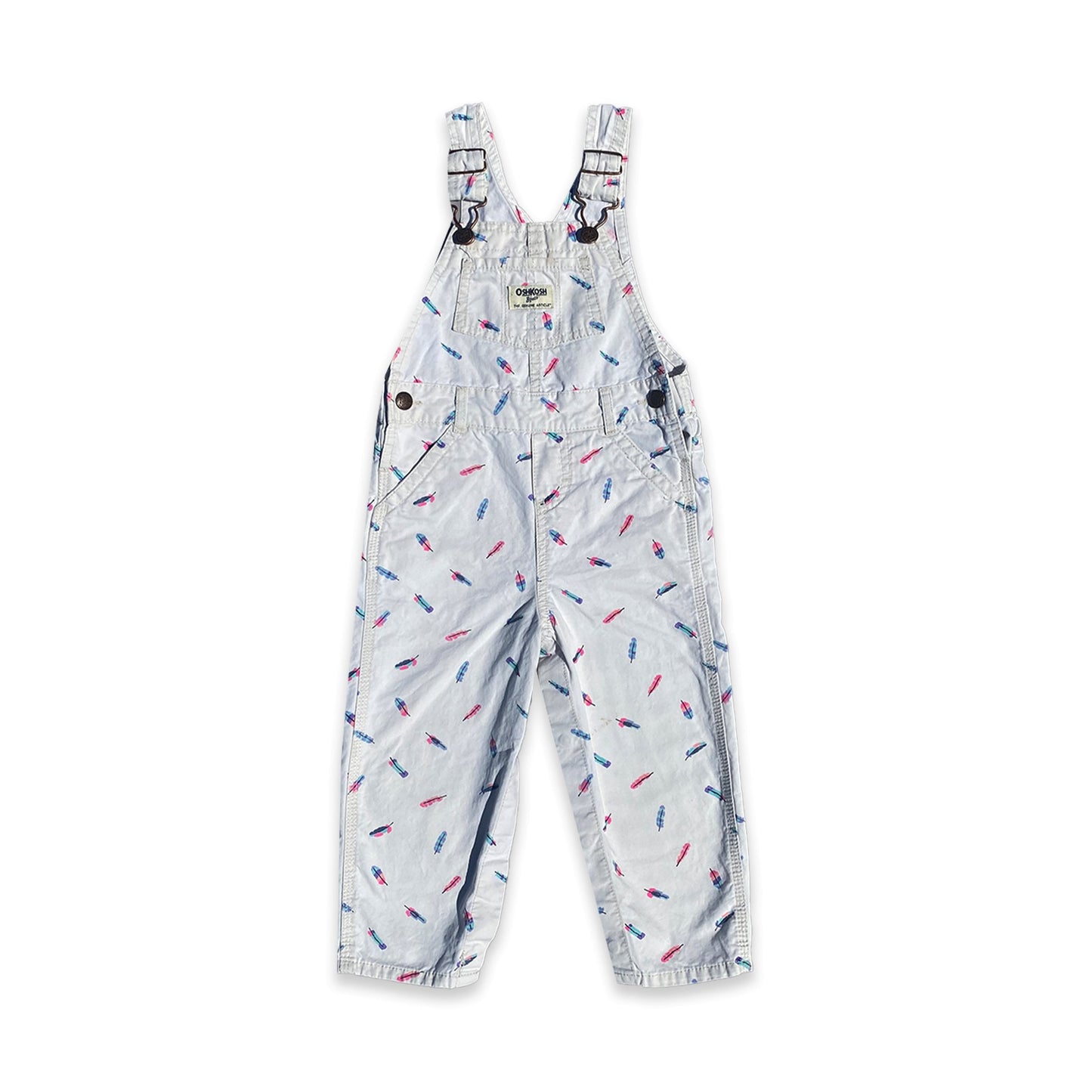 OshKosh B'Gosh Feather Print Dungarees 18 - 24 Months OshKosh_B'Gosh_Feather_Print_Dungarees_244 - Secondly