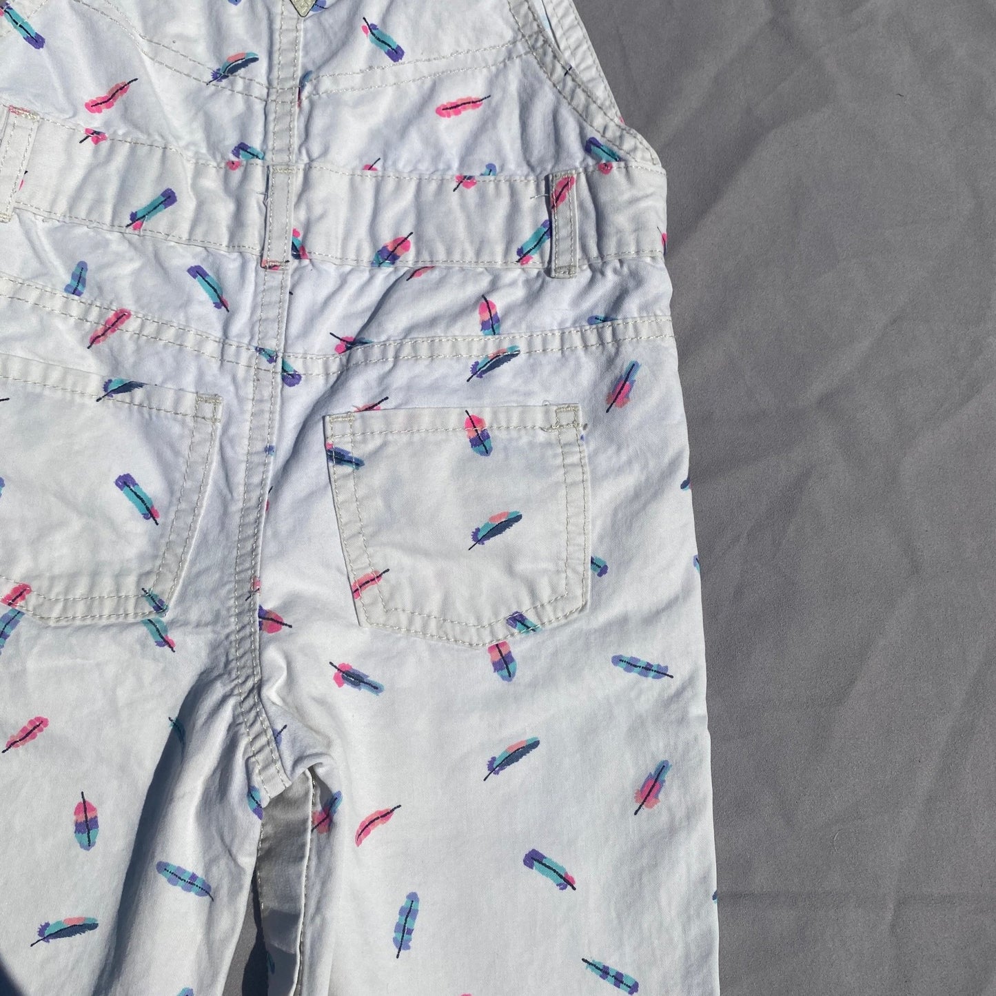 OshKosh B'Gosh Feather Print Dungarees 18 - 24 Months OshKosh_B'Gosh_Feather_Print_Dungarees_244 - Secondly