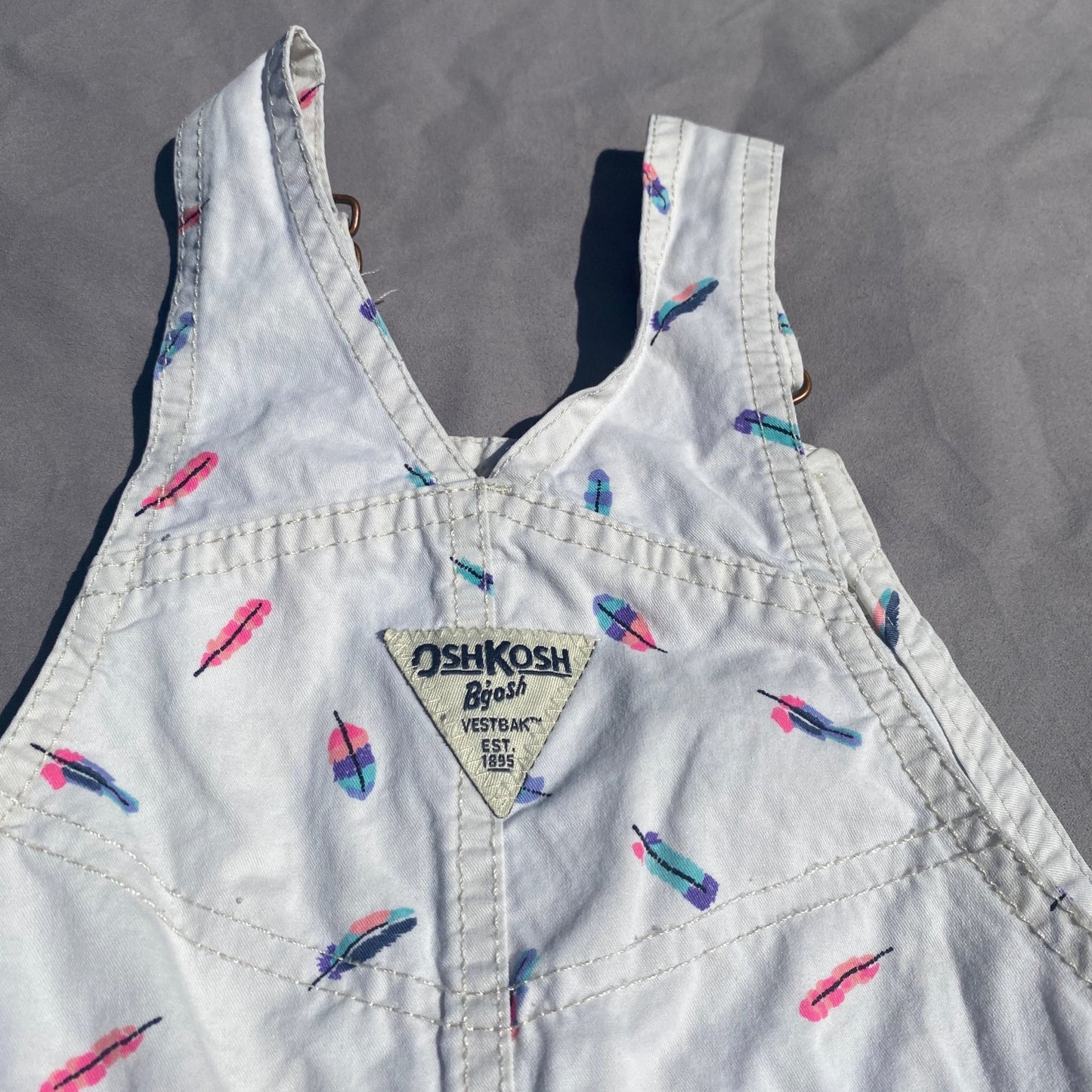 OshKosh B'Gosh Feather Print Dungarees 18 - 24 Months OshKosh_B'Gosh_Feather_Print_Dungarees_244 - Secondly
