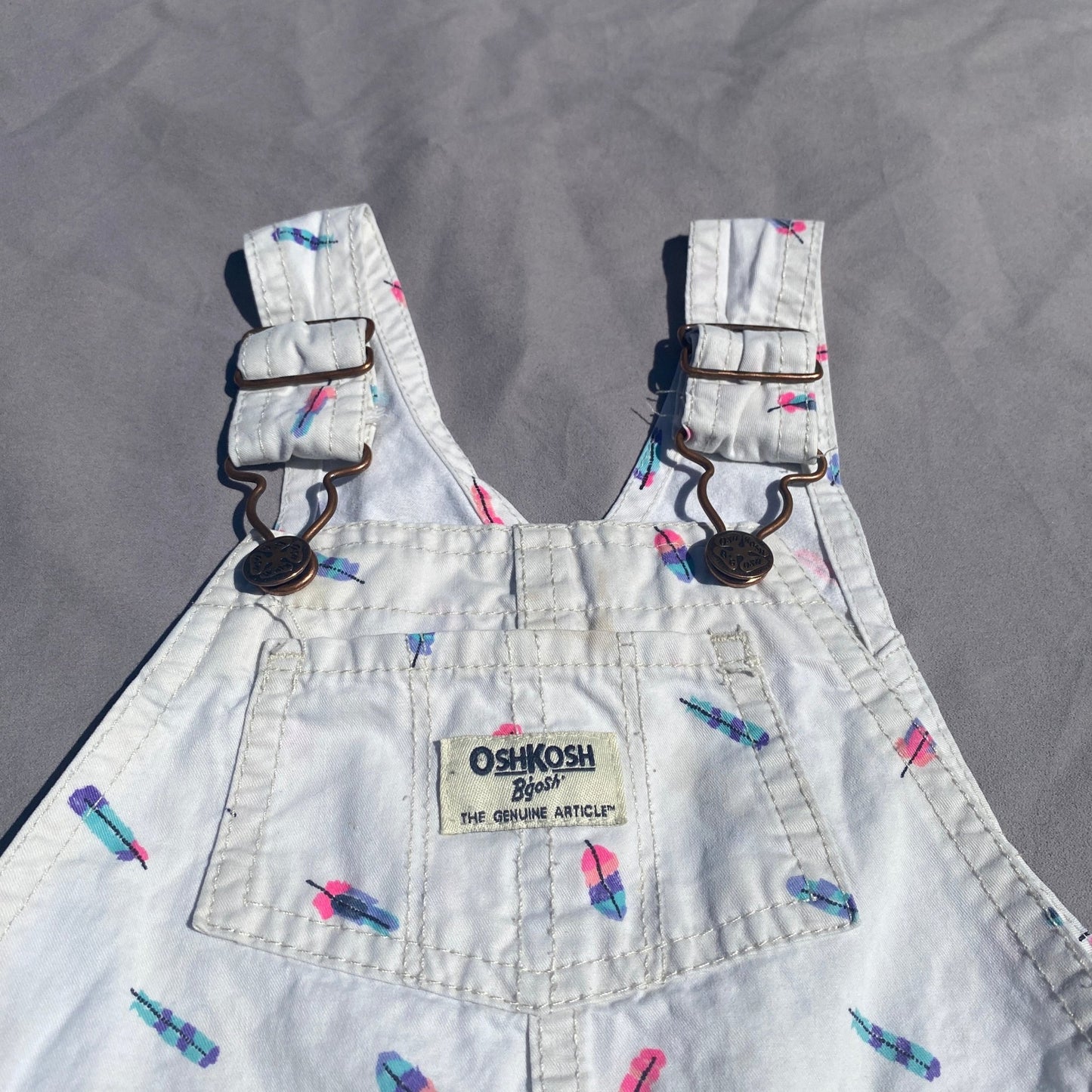 OshKosh B'Gosh Feather Print Dungarees 18 - 24 Months OshKosh_B'Gosh_Feather_Print_Dungarees_244 - Secondly