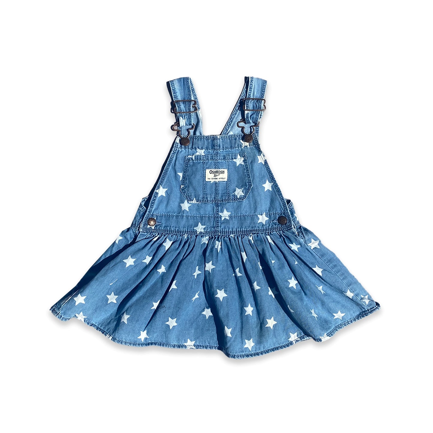 OshKosh B'Gosh Star Print Dungarees Dress 18 - 24 Months OshKosh_B'Gosh_Star_Print_Dungarees_Dress_242 - Secondly