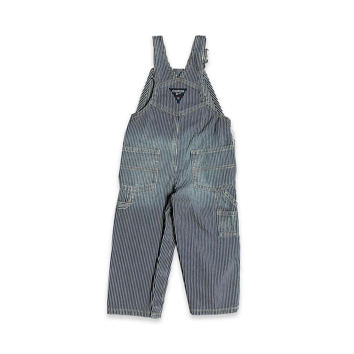 OshKosh Pinstripe Faded Dungarees 18 - 24 Months Dungarees New Arrivals OshKosh_Pinstripe_Faded_Dungarees_18 - 24_Months_273 - Secondly