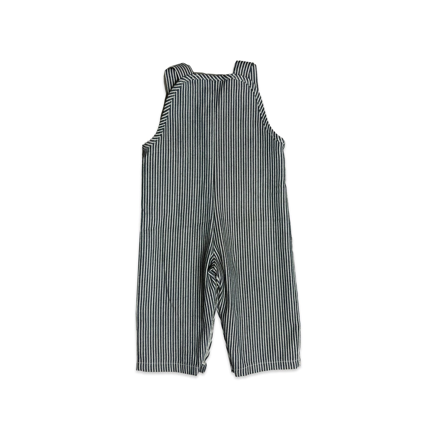 Pinstripe Train Dungarees 9 - 12 Months New Arrivals Winter Pinstripe_Train_Dungarees_9 - 12_Months_441 - Secondly