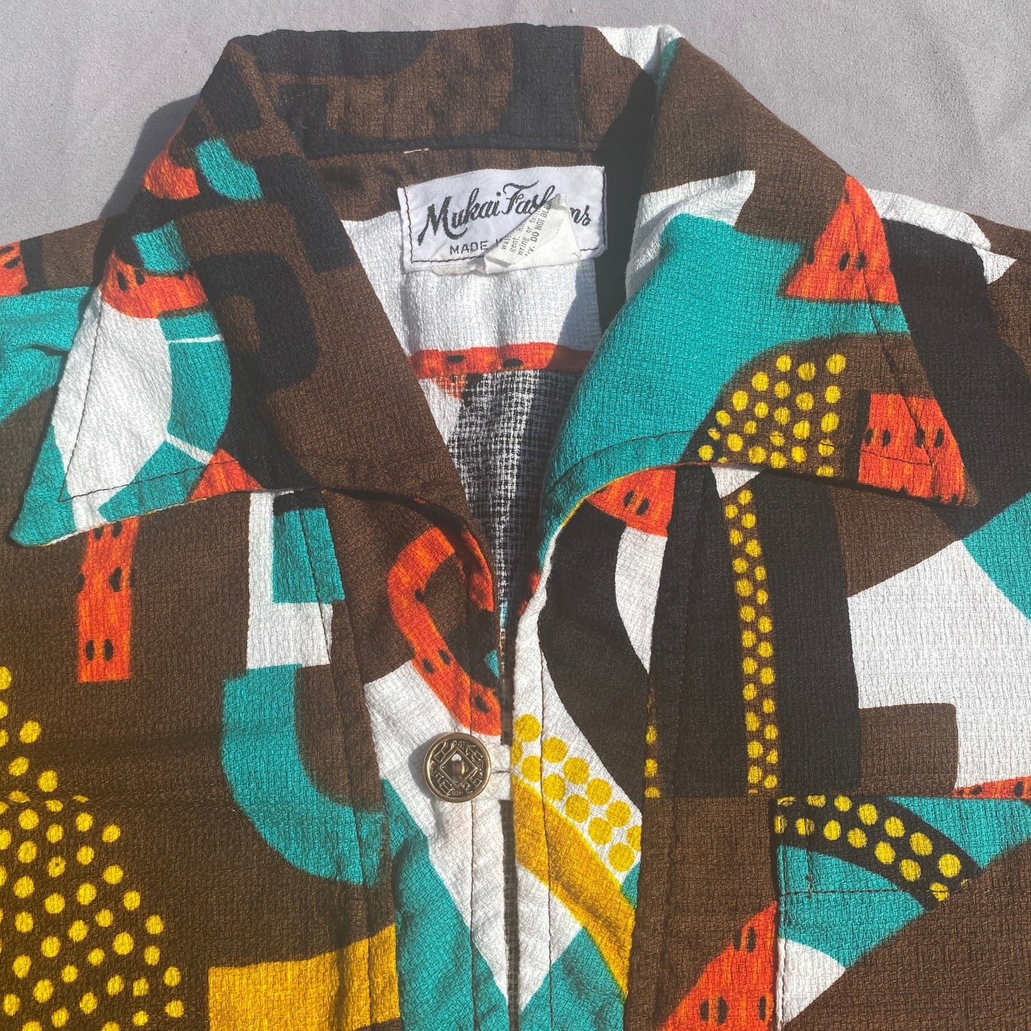 Retro Geometric Hawaiian Shirt 8 - 9 Years Retro_Geometric__Hawaiian_Shirt__222 - Secondly