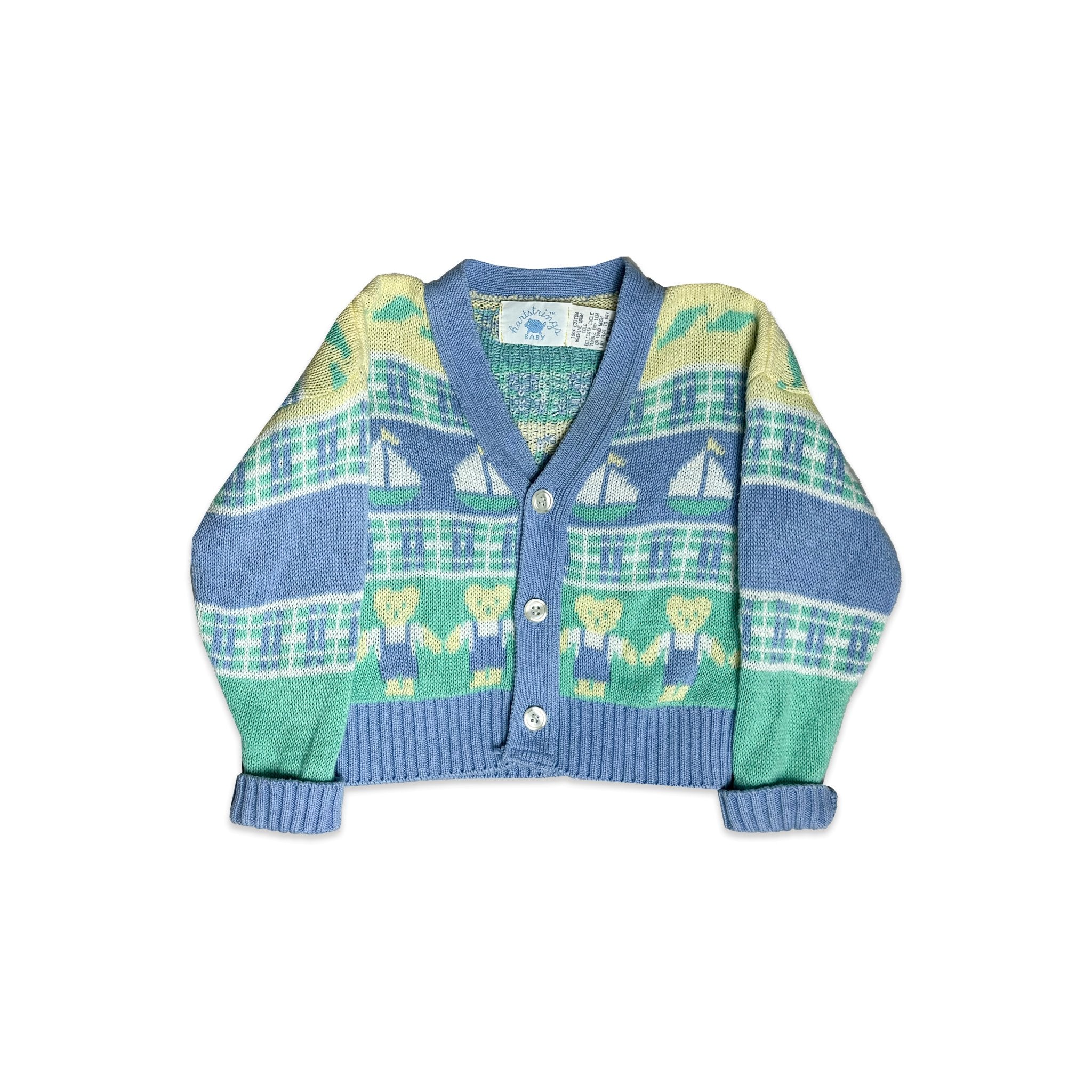 Teddybear Intarsia Knit Cardigan 18 - 24 Months Knitted New Arrivals Teddybear_Intarsia_Knit_Cardigan_18 - 24_Months_391 - Secondly