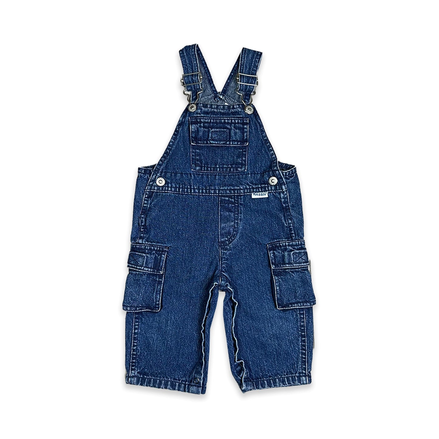 Utility Velcro Denim Dungarees 6 - 9 Months Dungarees New Arrivals Utility_Velcro_Denim_Dungarees_6 - 9_Months_268 - Secondly