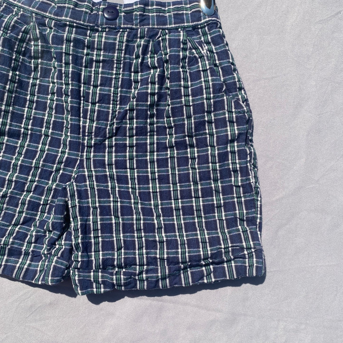 Vintage Checkered Shorts with Paddle Printed Braces 3-4 Years - Secondly