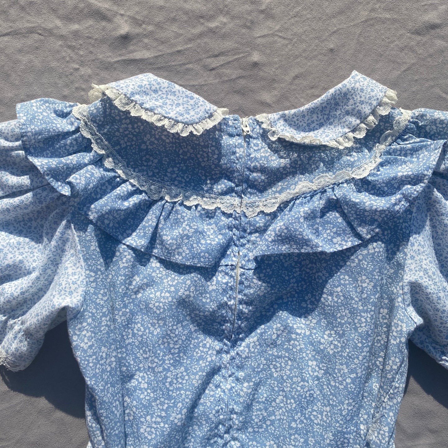 Vintage Prairie Floral Lace Frill Detail Dress 9 - 10 Years Vintage_prairie_Floral_Lace_Frill_Detail_Dress_153 - Secondly
