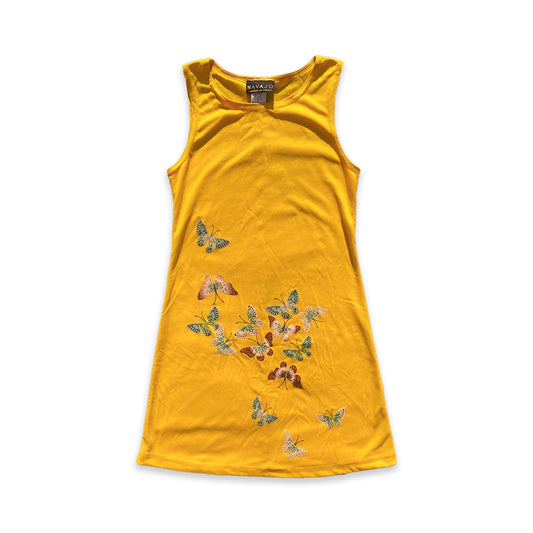 Yellow Butterfly Mini Dress