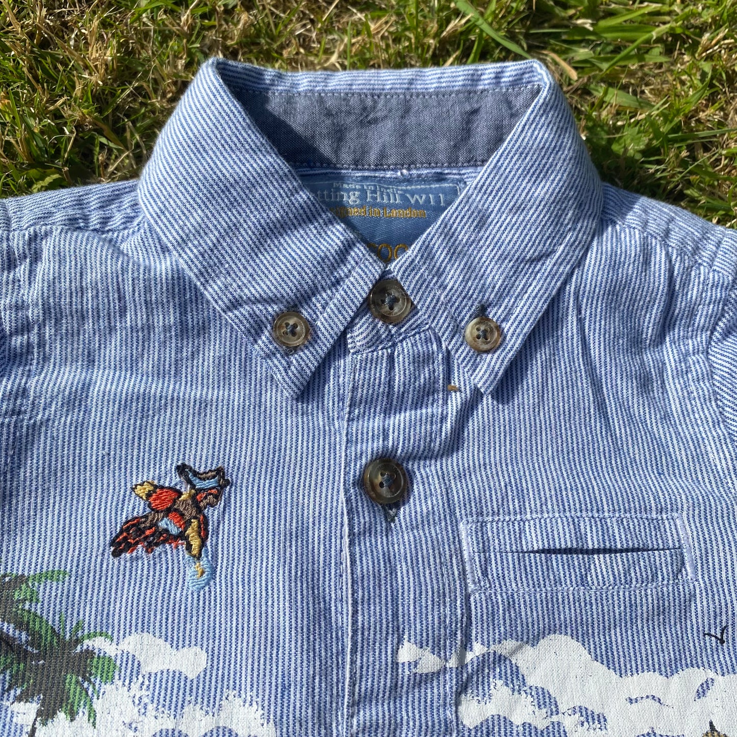 Summer Graphic Pinstripe Shirt - Secondly