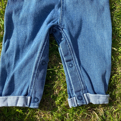 Denim Cuffed Dungarees