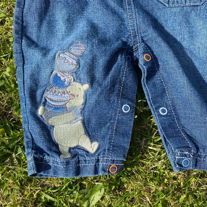 Pooh Bear Denim Dungarees - Secondly