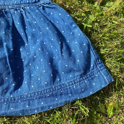 Denim Polka Dot Dress - Secondly