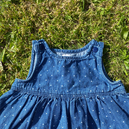 Denim Polka Dot Dress - Secondly