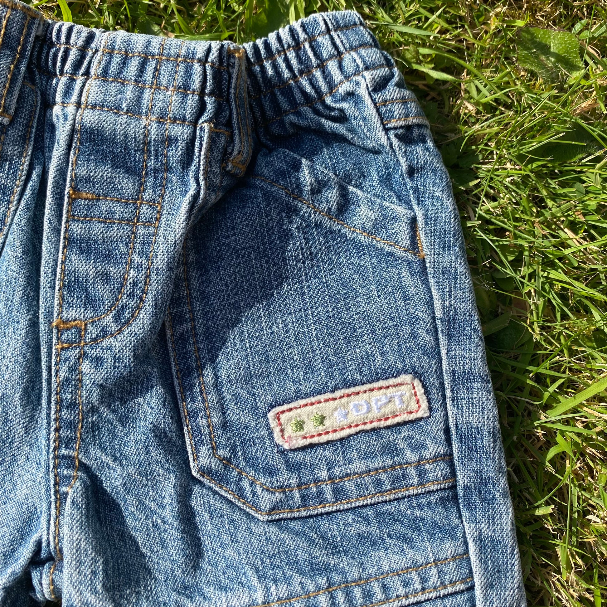 Embroidered Cargo Jeans