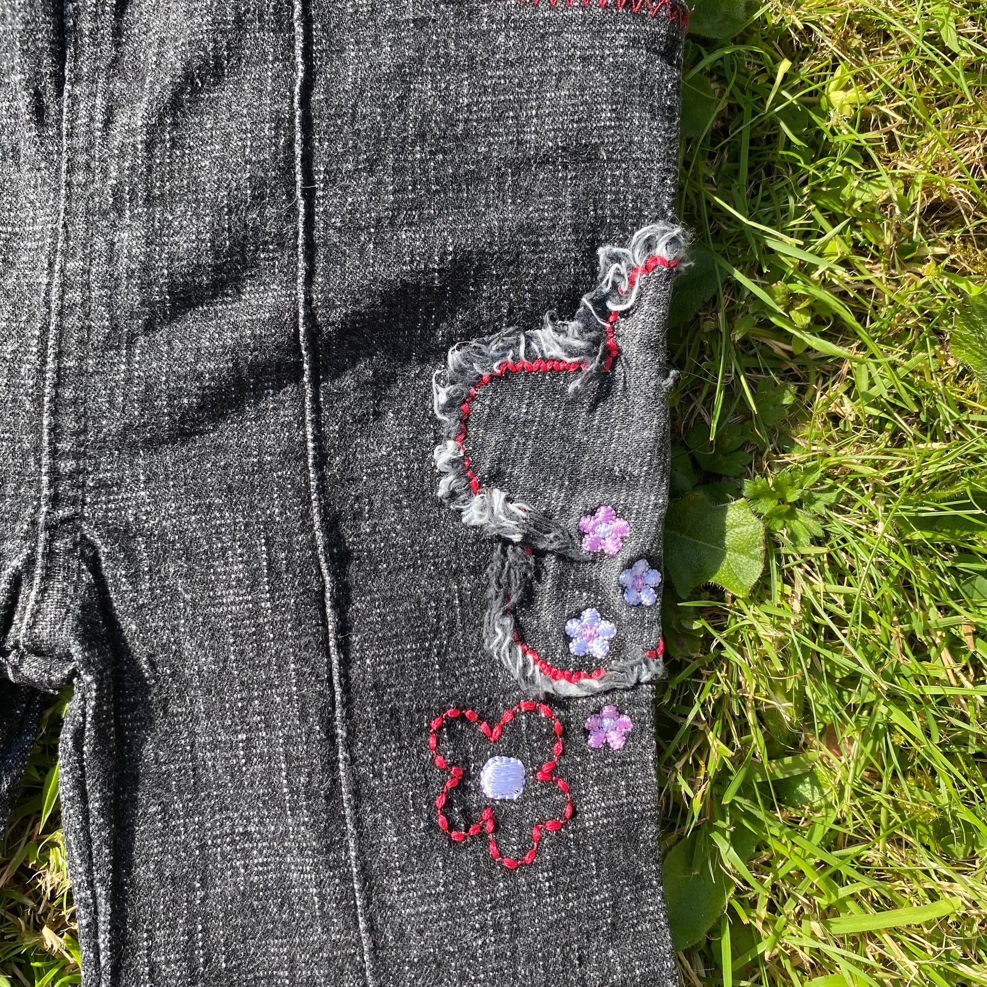 Embroidered Denim Jeans