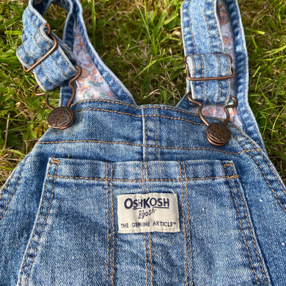 Oshkosh B'Gosh Ruffle Floral Pocket Denim Romper Dungarees - Secondly