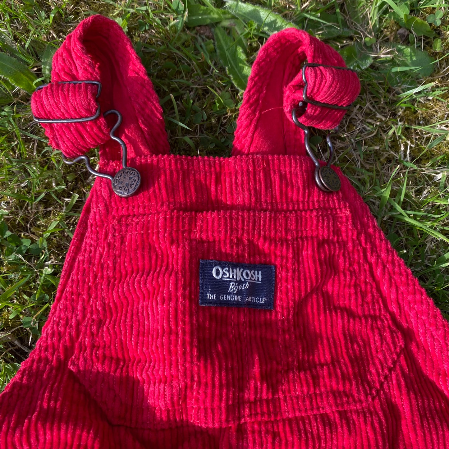 Oshkosh B'Gosh Red Corduroy Cargo Dungarees Corduroy Denim Oshkosh_B'Gosh_Red_Corduroy_Cargo_Dungarees_105 - Secondly