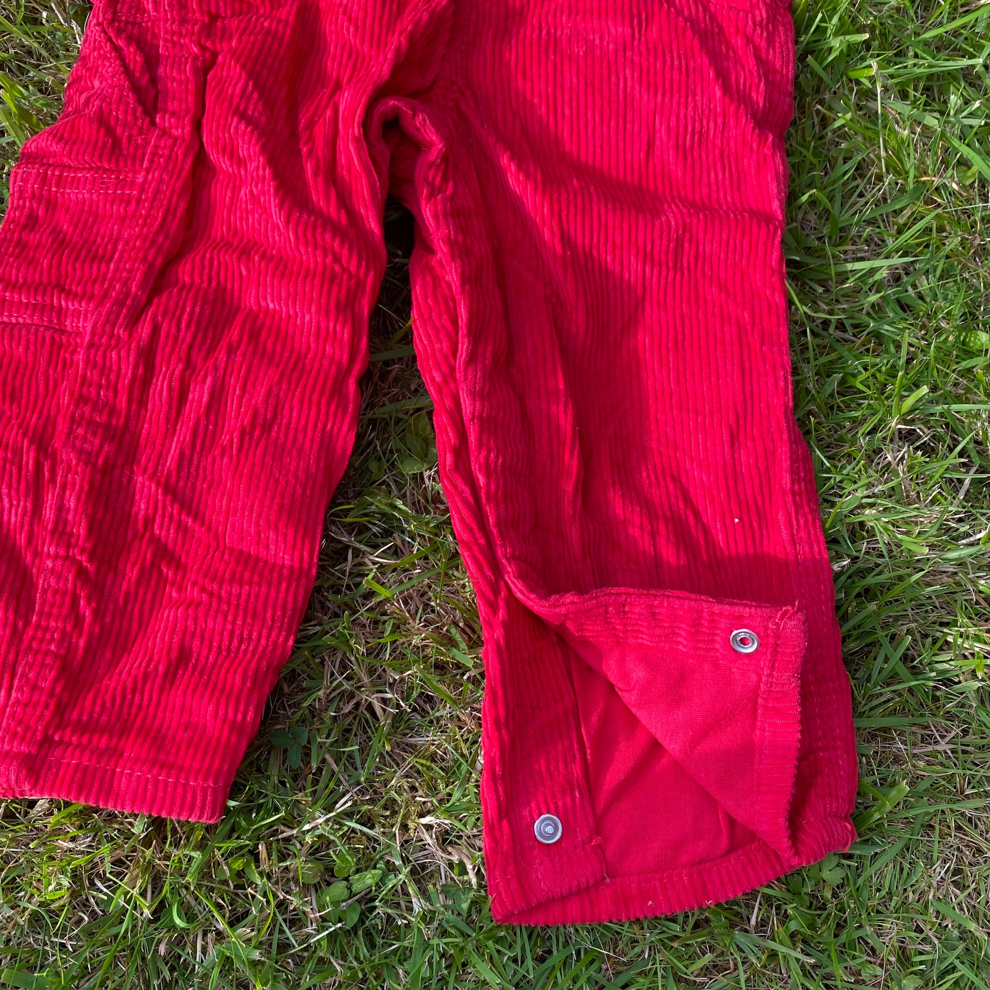 Oshkosh B'Gosh Red Corduroy Cargo Dungarees Corduroy Denim Oshkosh_B'Gosh_Red_Corduroy_Cargo_Dungarees_105 - Secondly