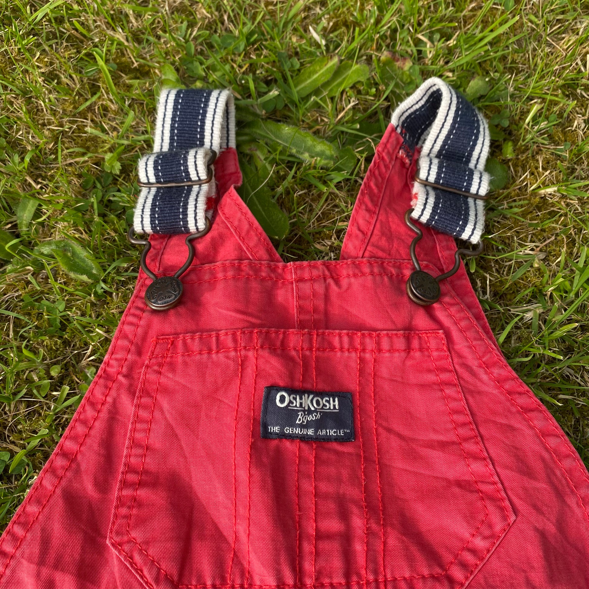 Oshkosh B'Gosh Red Cargo Dungarees Cotton Denim Oshkosh_B'Gosh_Red_Cargo_Dungarees_104 - Secondly