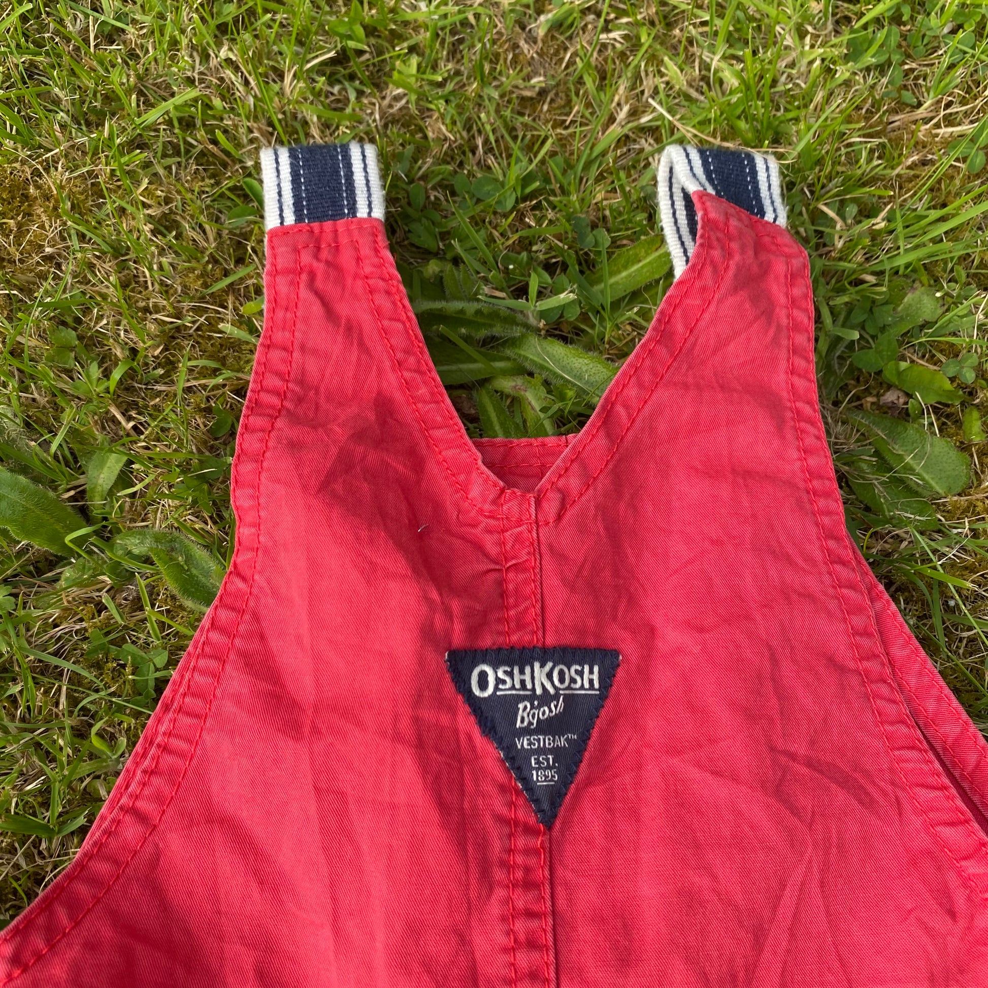 Oshkosh B'Gosh Red Cargo Dungarees Cotton Denim Oshkosh_B'Gosh_Red_Cargo_Dungarees_104 - Secondly