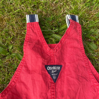 Oshkosh B'Gosh Red Cargo Dungarees Cotton Denim Oshkosh_B'Gosh_Red_Cargo_Dungarees_104 - Secondly