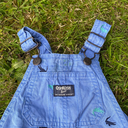 Oshkosh B'Gosh Embroidered Crocodile Romper Dungarees Cotton Dungarees - Secondly