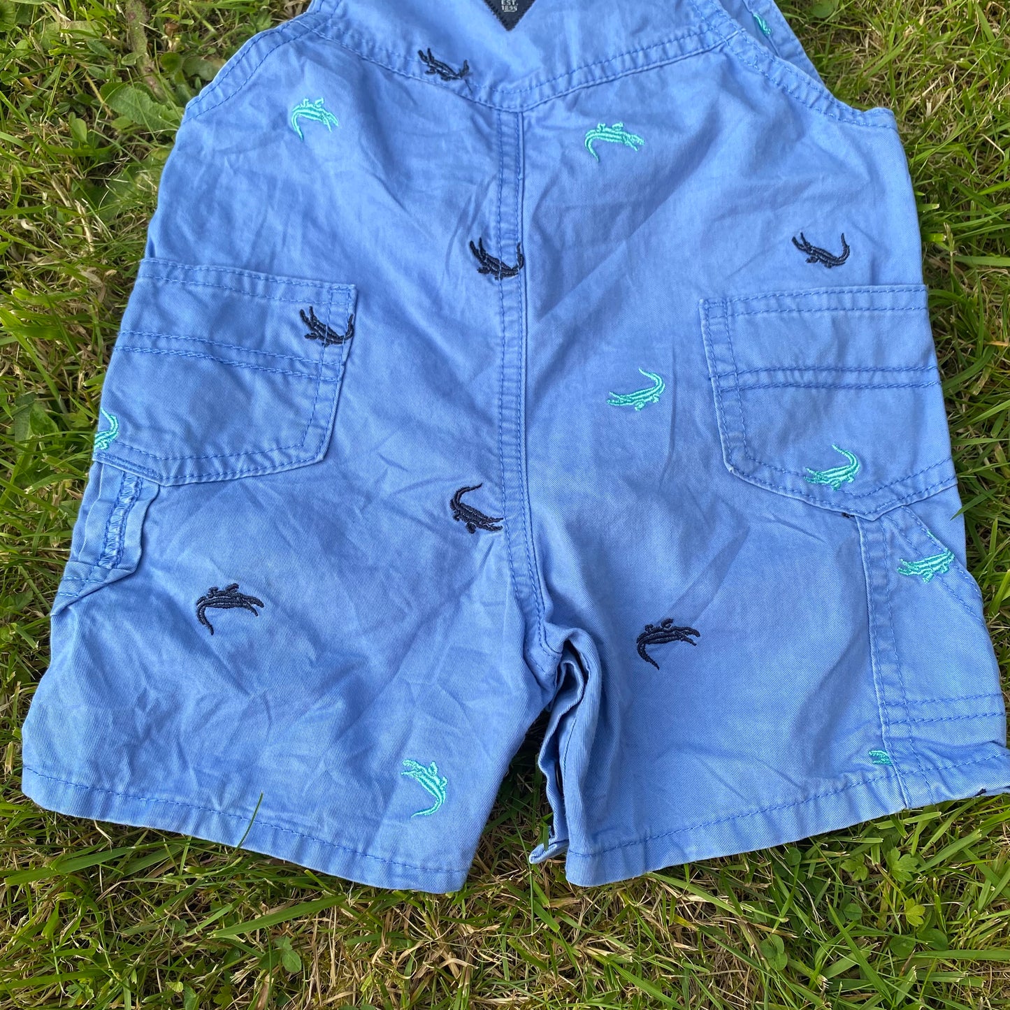 Oshkosh B'Gosh Embroidered Crocodile Romper Dungarees Cotton Dungarees - Secondly