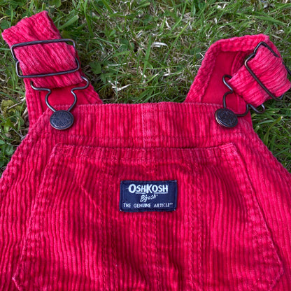 Oshkosh B'Gosh Red Corduroy Dungarees Casual Corduroy Denim - Secondly