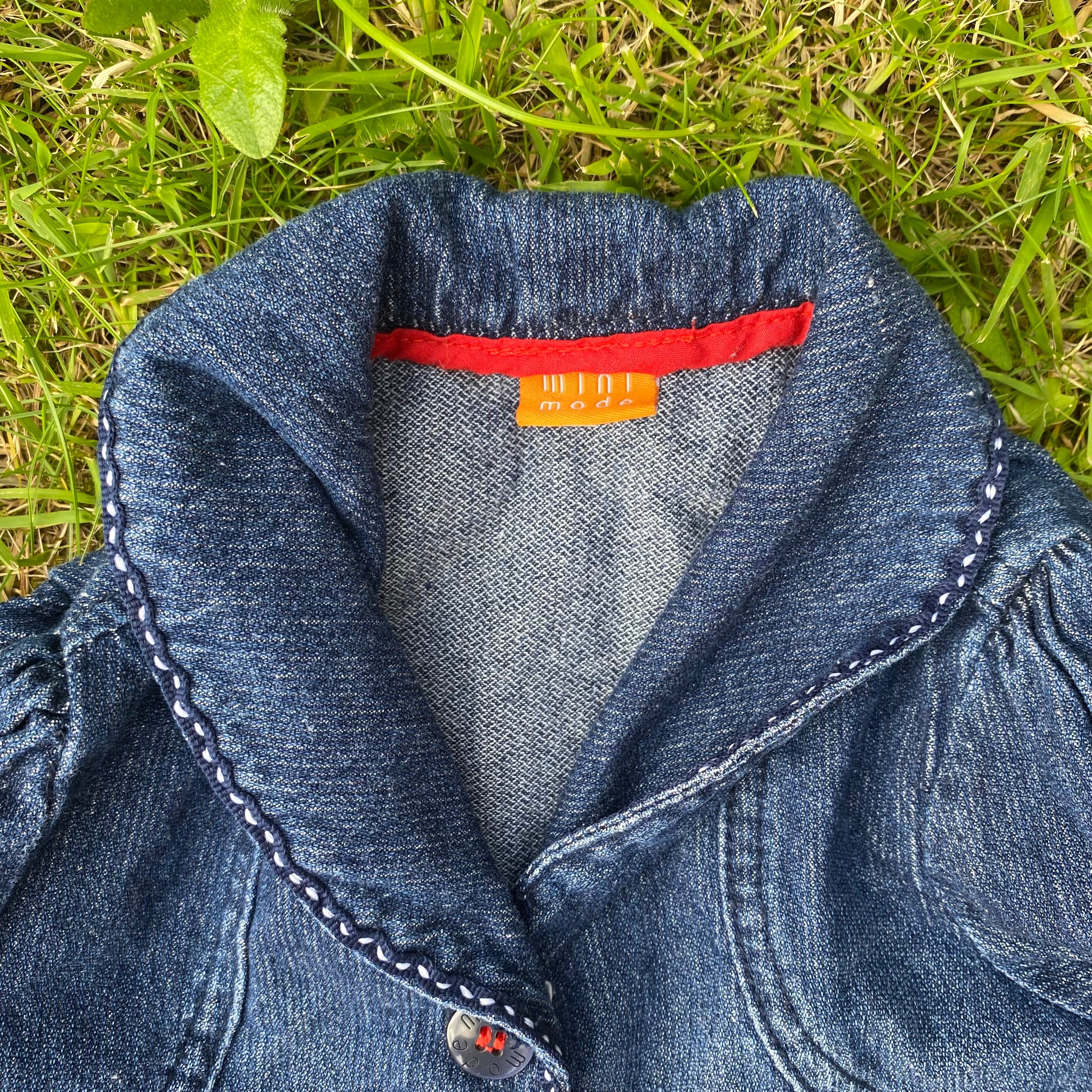 Denim Overcoat Jacket Denim Embroidered - Secondly