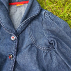 Denim Overcoat Jacket Denim Embroidered - Secondly
