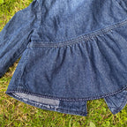 Denim Overcoat Jacket Denim Embroidered - Secondly
