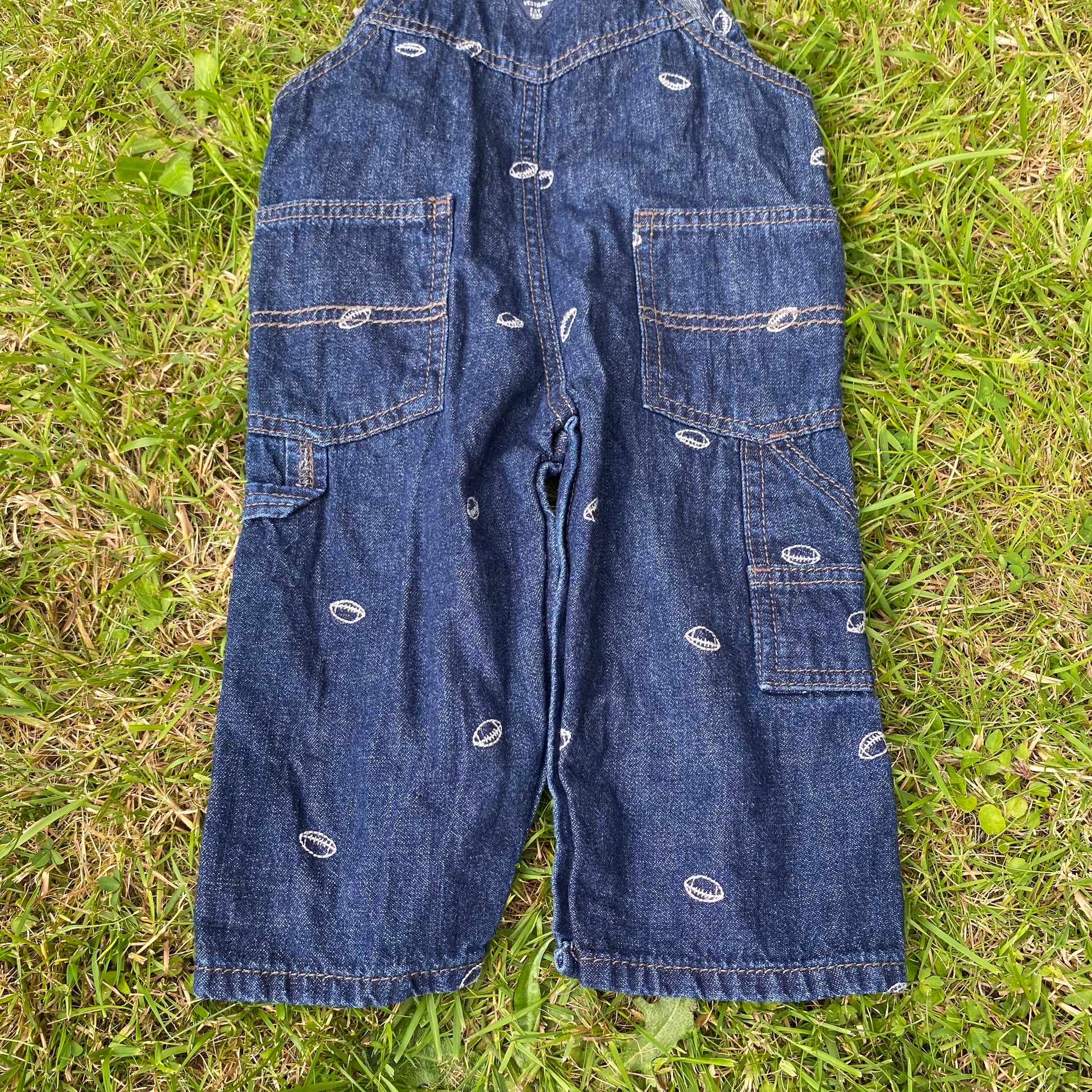 Oshkosh B'Gosh Embroidered American Football Denim Dungarees Denim Dungarees - Secondly