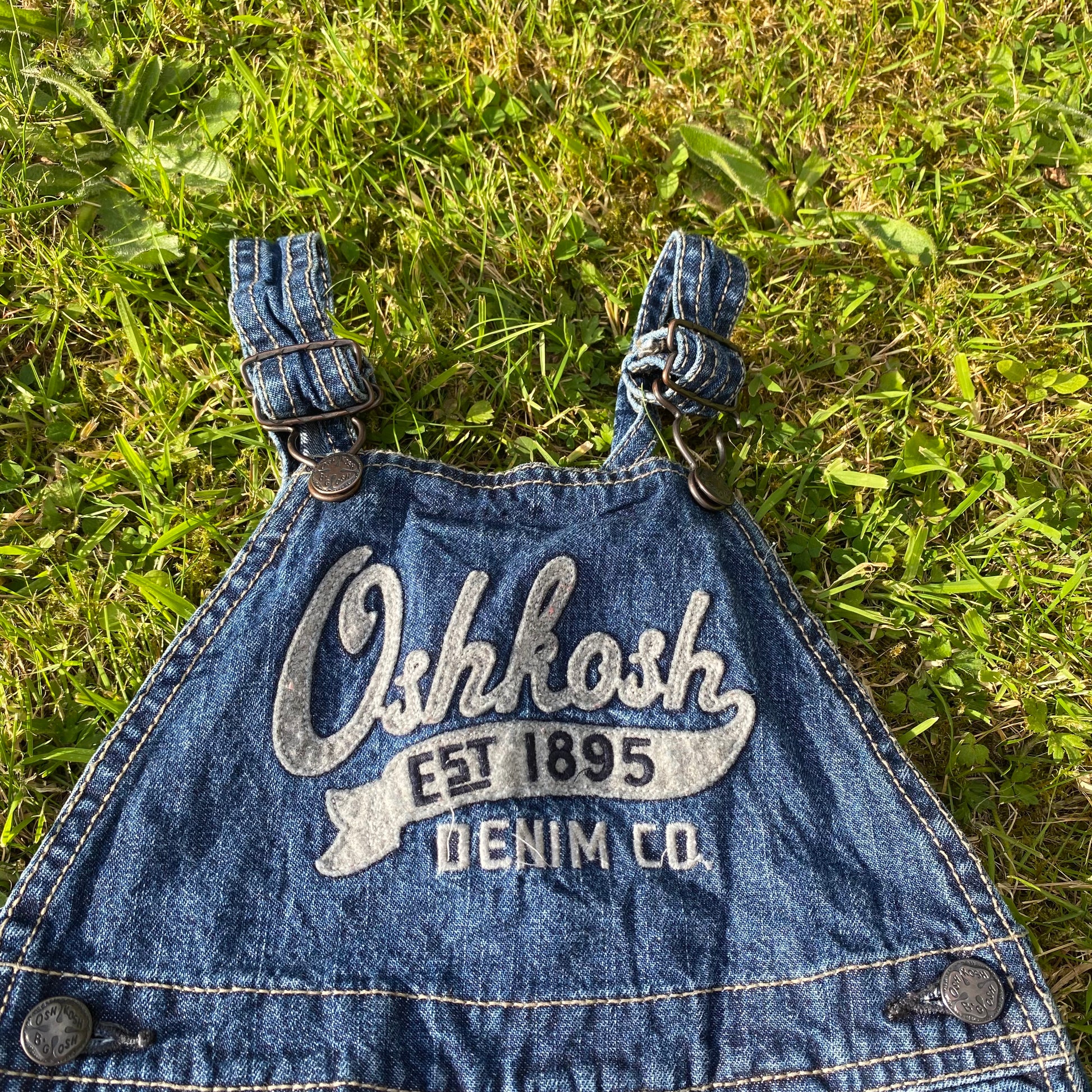 Oshkosh B'Gosh Embroidered Spellout Denim Dungarees Denim Dungarees - Secondly