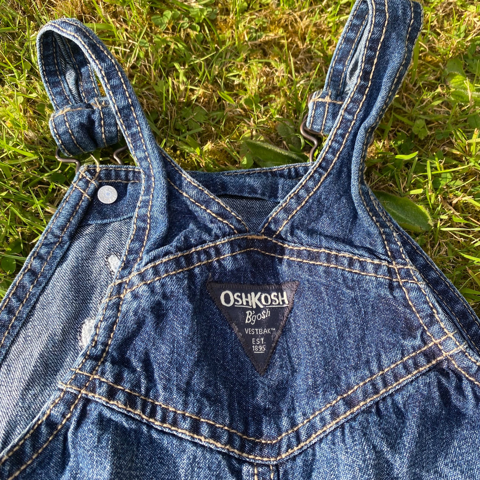 Oshkosh B'Gosh Embroidered Spellout Denim Dungarees Denim Dungarees - Secondly