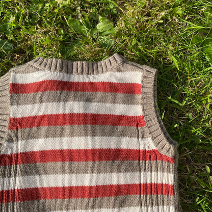 Stripe Knitted Vest Jumper - Secondly