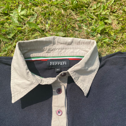 Black Ferrari Logo Polo Shirt