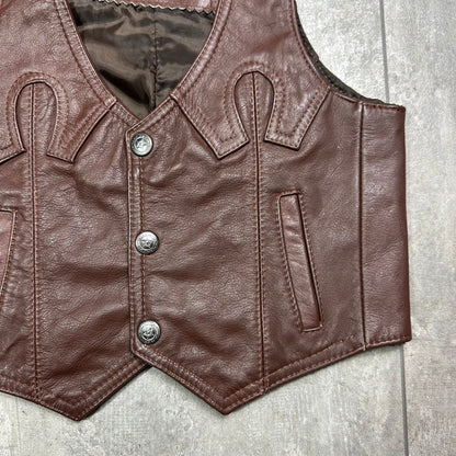 Leather Western Cowboy Vest 5-6 Years